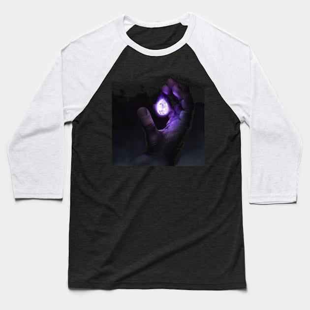 Hulk Infinity Stone Neon Baseball T-Shirt by enchantingants